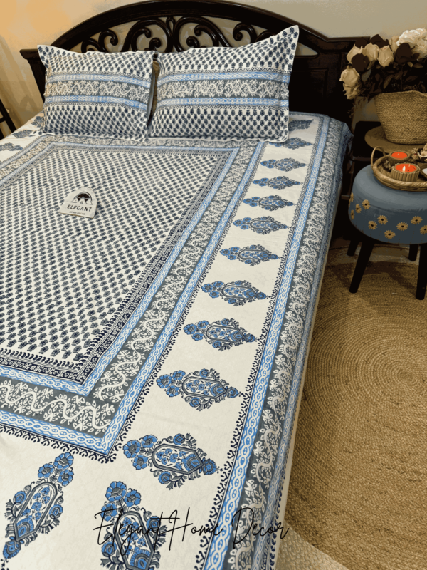 hand block Jaipuri bedsheet