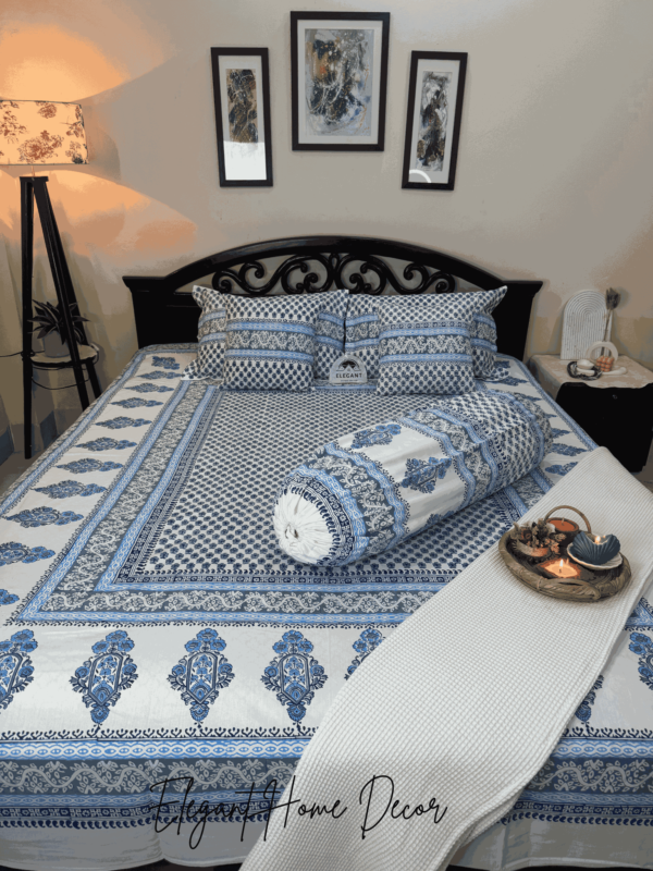 hand block Jaipuri bedsheet